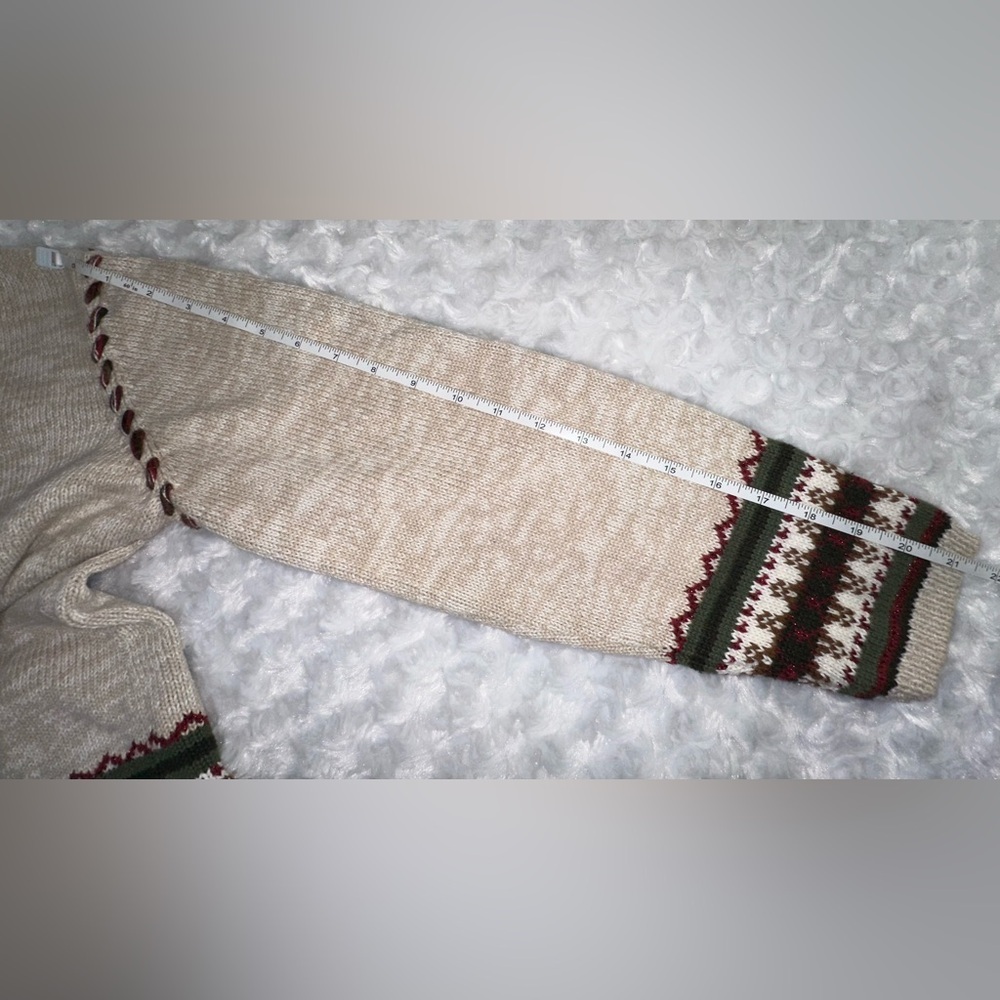 Christopher & Banks Women’s Beige Embroidered‎ Long Sleeve Size L Knit Sweater - Picture 12 of 13